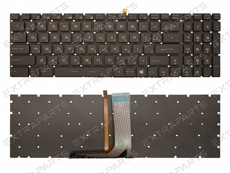 Клавиатура MSI GF75 Thin 8RC черная c подсветкой