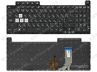Клавиатура V185062BS11UR для Asus ROG Strix черная с RGB-подсветкой (4-зонная)