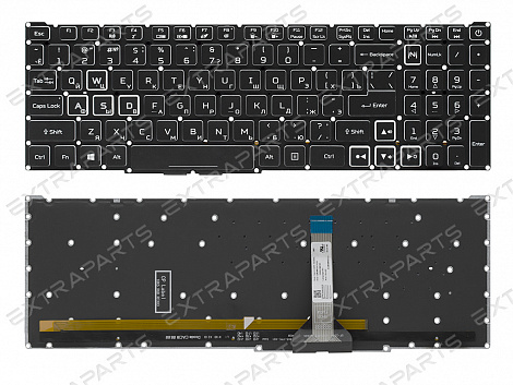 Клавиатура Acer Nitro 5 AN515-57 с RGB-подсветкой (узкий шлейф клавиатуры)