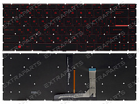 Клавиатура для MSI GS65 Stealth черная c красной подсветкой