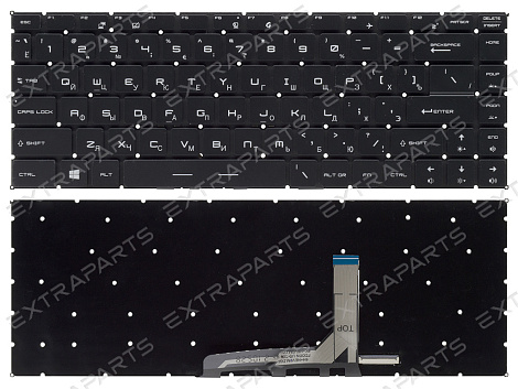 Клавиатура для MSI GS65 Stealth черная с полноцветной RGB-подсветкой