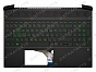 Топ-панель HP Pavilion Gaming 15-ec черная с подсветкой (зелёные клавиши)