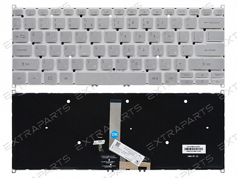 Клавиатура Acer Swift 5 SF514-54GT серебро с подсветкой