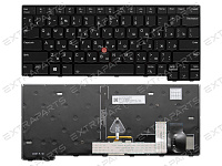 Клавиатура для Lenovo ThinkPad P14s (4th Gen) черная с подсветкой