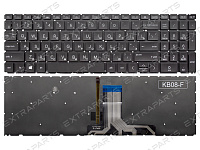 Клавиатура для HP 17-cn черная с подсветкой