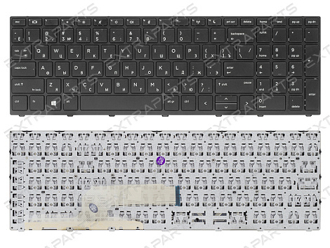 Клавиатура для HP ProBook 450 G5 черная с рамкой (оригинал)