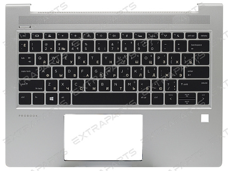 Топ-панель HP ProBook 430 G6 серебряная с подсветкой