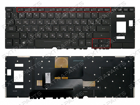 Клавиатура Asus ROG Zephyrus S GX501VI черная с подсветкой