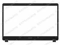 Рамка матрицы для ноутбука Acer Aspire 3 A315-42G черная (двойной микрофон)
