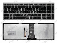 Клавиатура Lenovo G500S серебро с подсветкой