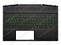 Топ-панель HP Pavilion Gaming 15-dk черная с подсветкой (зеленые клавиши)