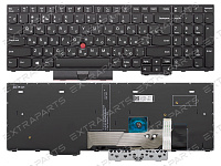 Клавиатура для Lenovo ThinkPad P15 (2nd gen) черная с подсветкой