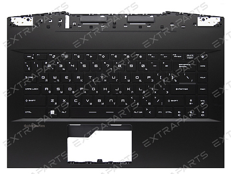Топ-панель MSI GP66 Leopard 10UG черная с полноцветной RGB-подсветкой (для моделей без CardReader и Type-C)