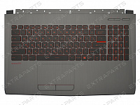Клавиатура MSI PE62 7RD серая топ-панель c красной подсветкой
