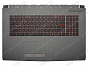 Клавиатура MSI GL72M 7REX серая топ-панель с красной подсветкой