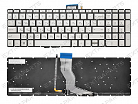 Клавиатура HP 15-bc серебро с подсветкой
