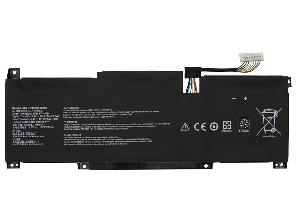 Аккумуляторная батарея для BTY-M494 для MSI (белый коннектор)