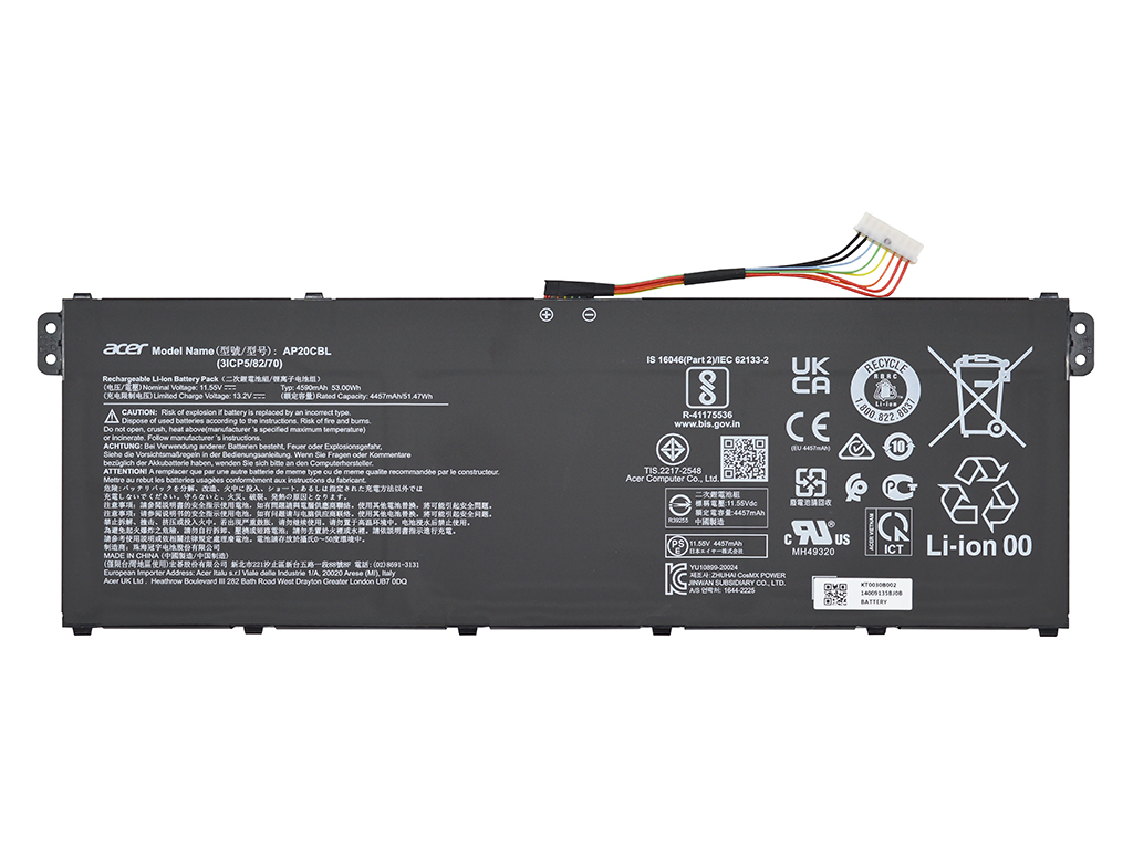 Аккумуляторная батарея для Acer TravelMate B3 TMB311-32 53Wh