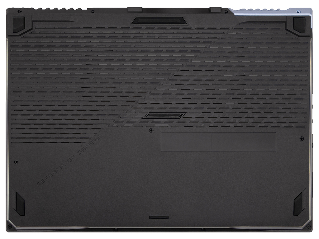 Корпус 90NR01Q6-R7D010 для ноутбука Asus нижняя часть черная (с голубой решеткой)