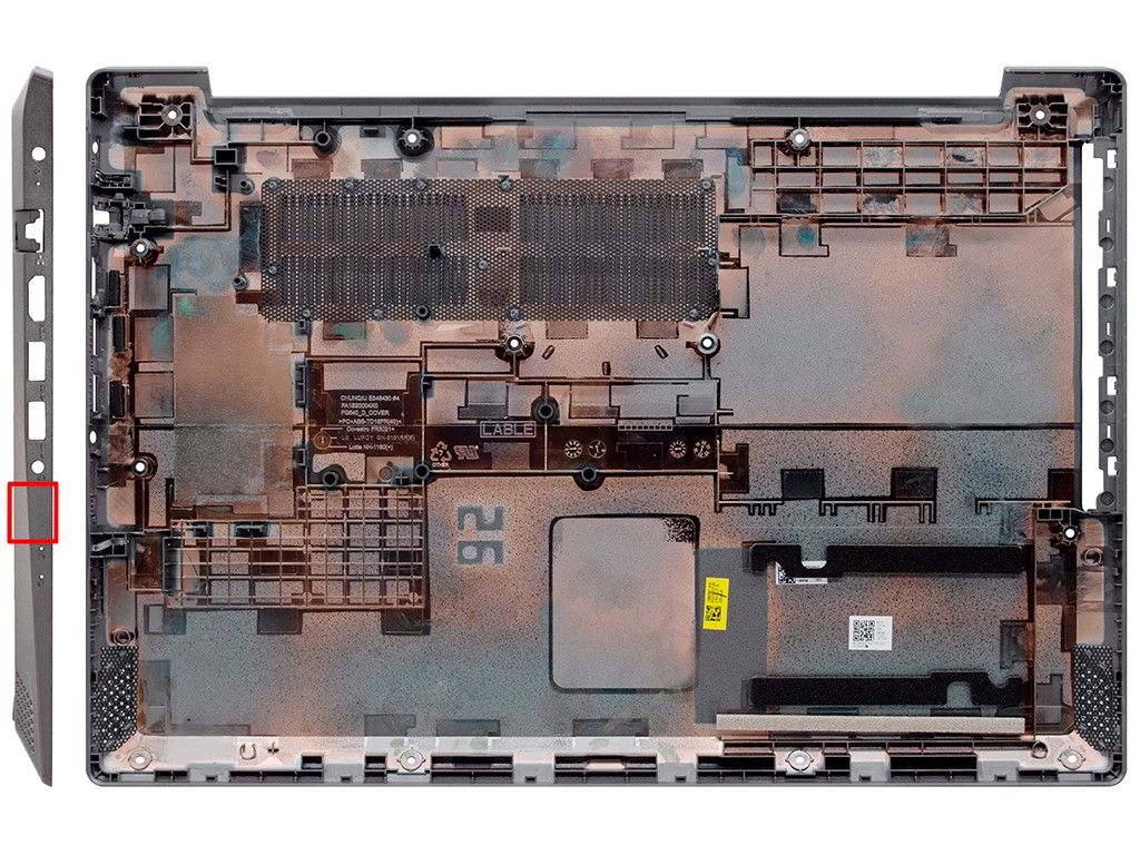 Корпус для Lenovo IdeaPad V155-15API нижняя часть серая