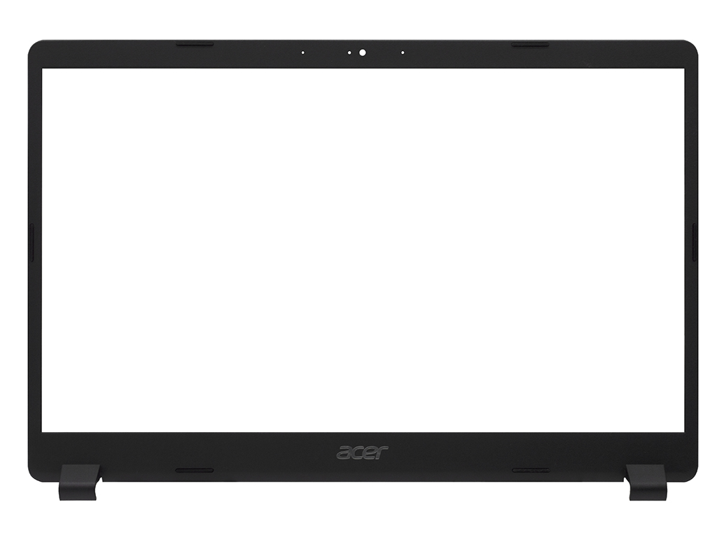 Рамка матрицы для ноутбука Acer Aspire 3 A315-54K черная (двойной микрофон)