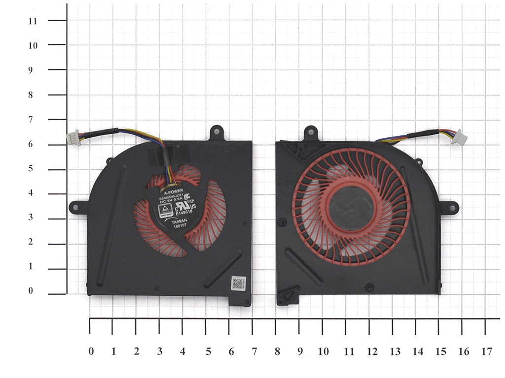 Вентилятор (кулер) для ноутбука MSI GS73VR 7RF (CPU)