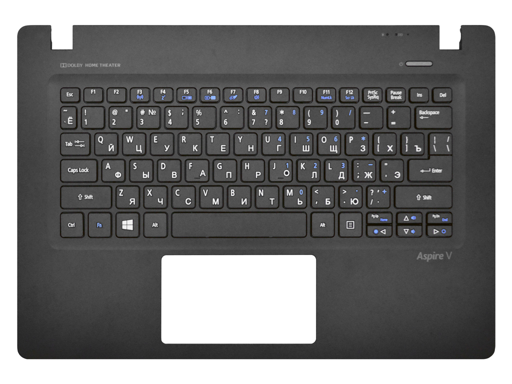 Клавиатура для ноутбука ACER Aspire V3-371 черная топ-панель
