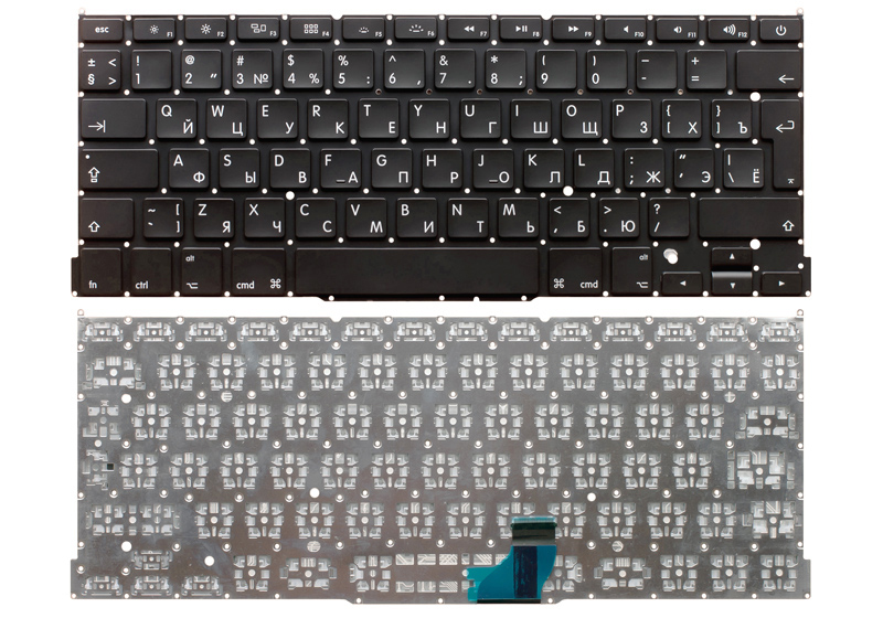 Клавиатура для ноутбука Apple MacBook Pro 13" A1502 черная (вертикальный Enter)