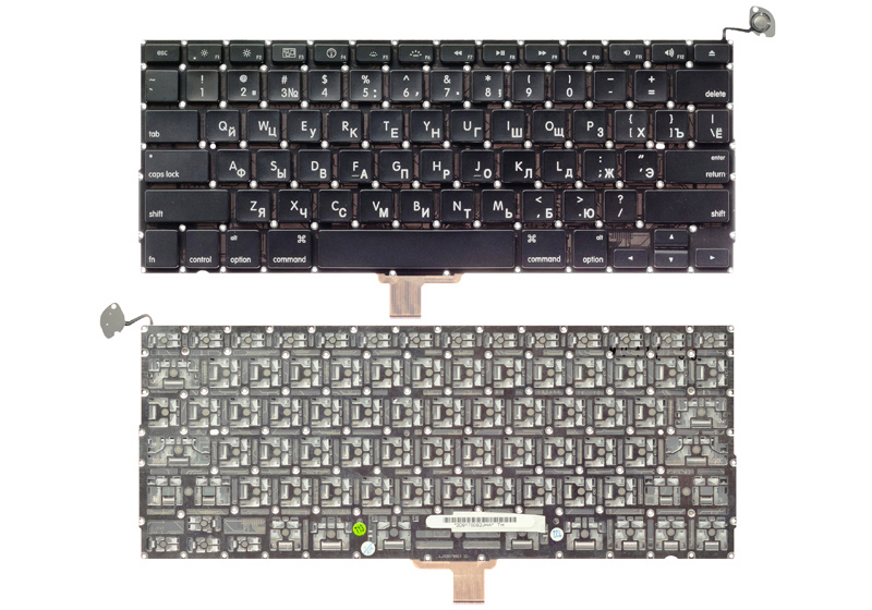 Клавиатура для ноутбука Apple MacBook Pro 13" A1278 черная (горизонтальный Enter)