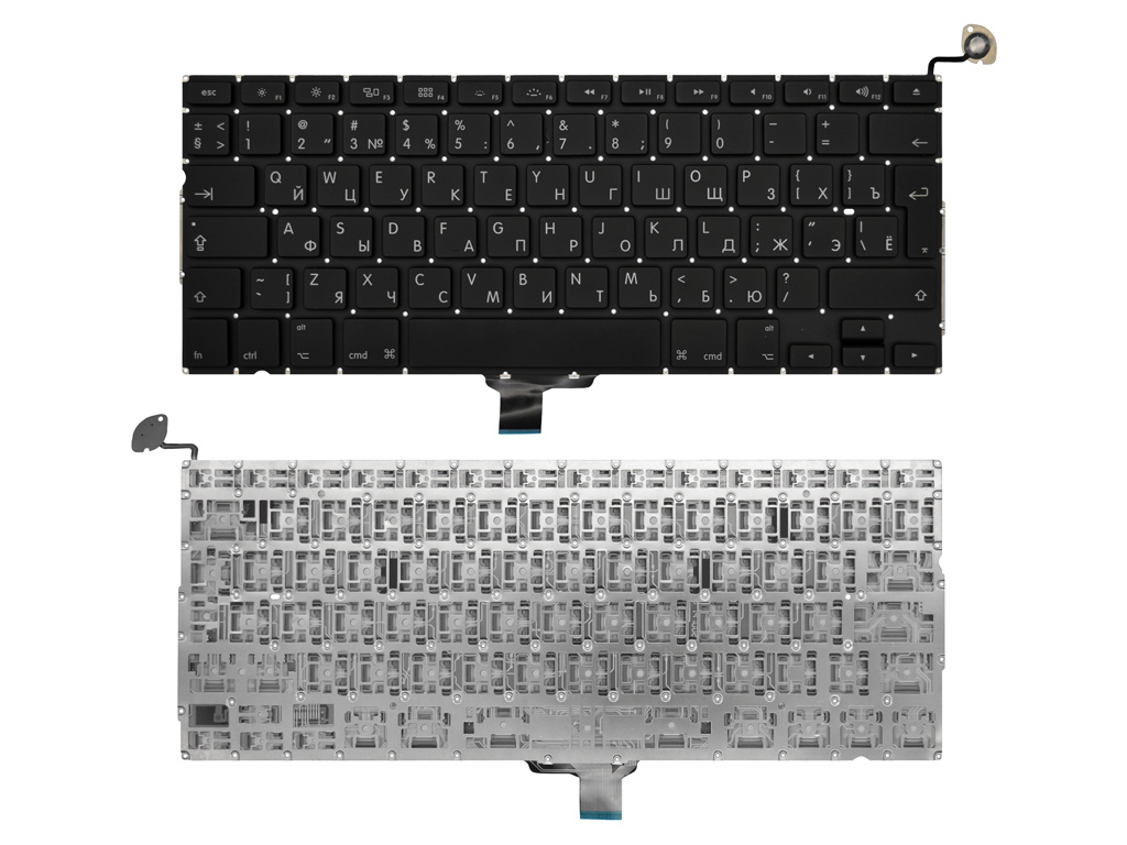 Клавиатура для ноутбука Apple MacBook Pro 13" A1278 черная (вертикальный Enter)