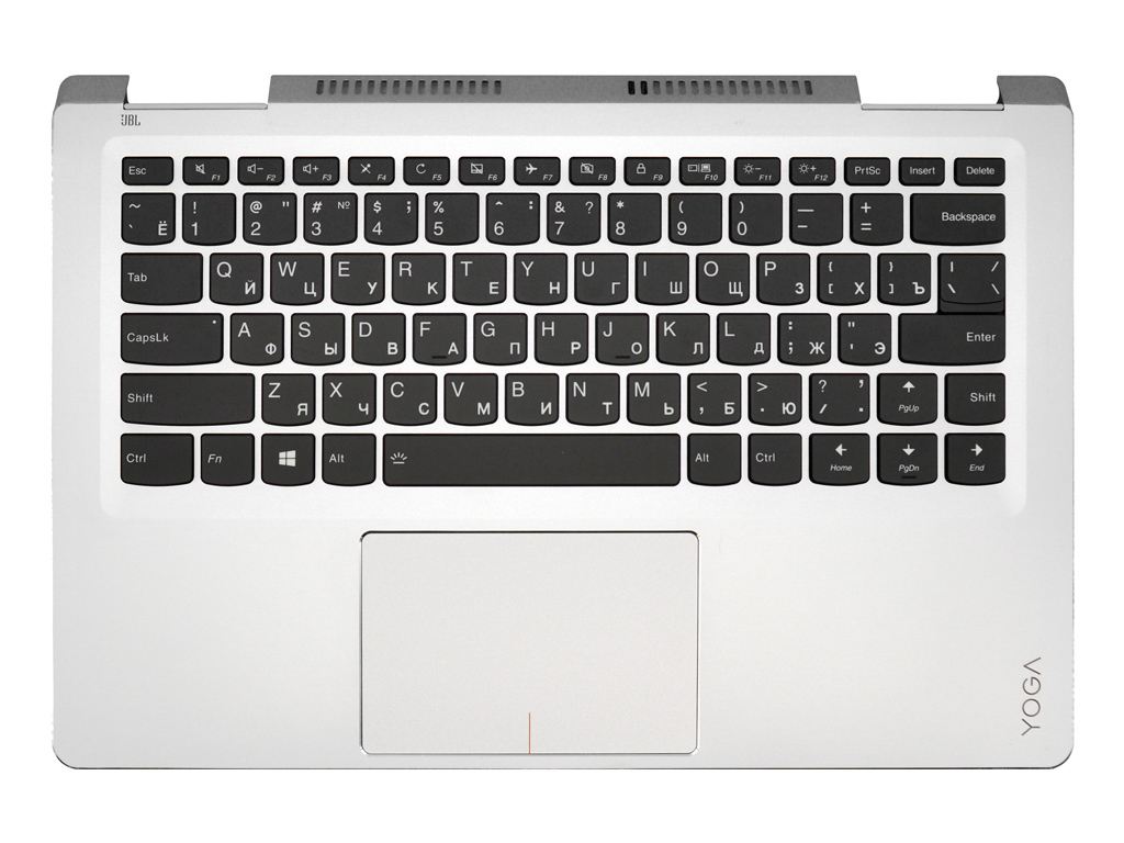 Клавиатура для ноутбука Lenovo Yoga 710-14ISK топ-панель серебро
