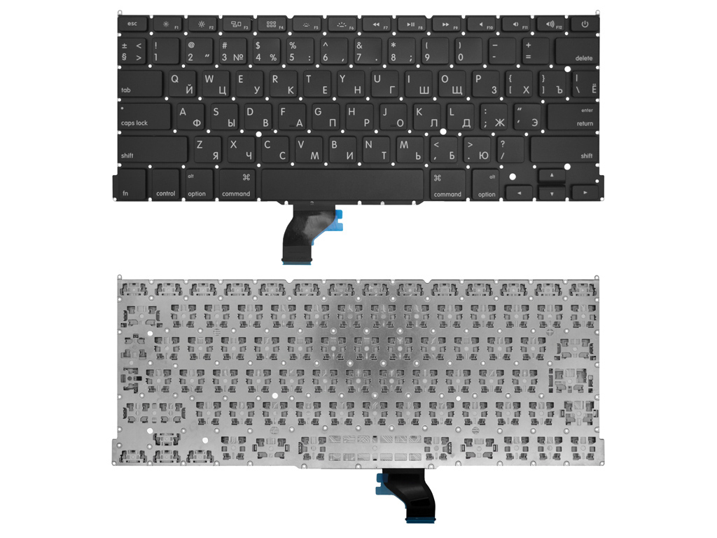 Клавиатура для ноутбука Apple MacBook Pro 13" A1502 черная (горизонтальный Enter)