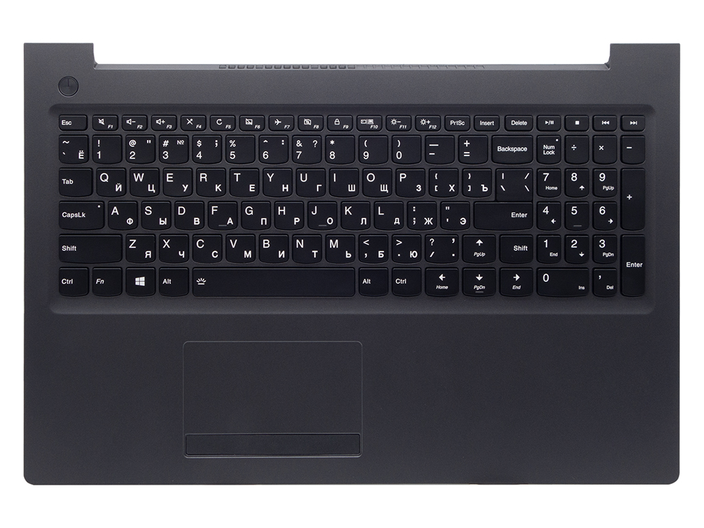 Клавиатура для ноутбука LENOVO 510-15IKB серая топ-панель с подсветкой