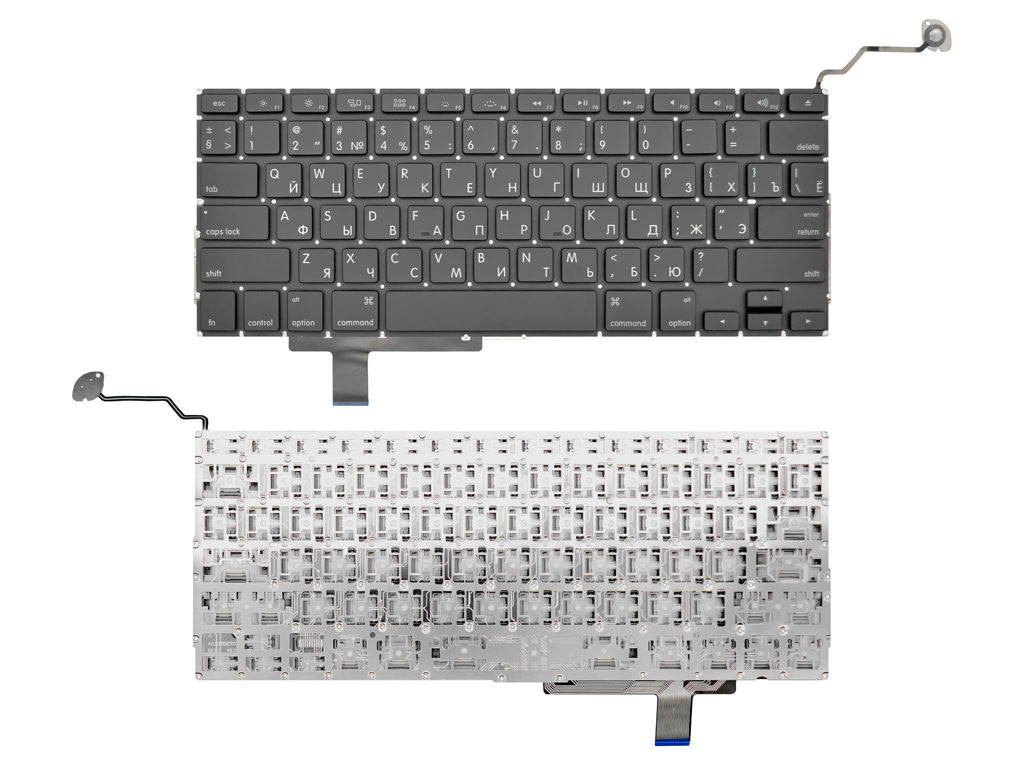 Клавиатура для ноутбука Apple MacBook Pro 17" A1297 черная (горизонтальный Enter)