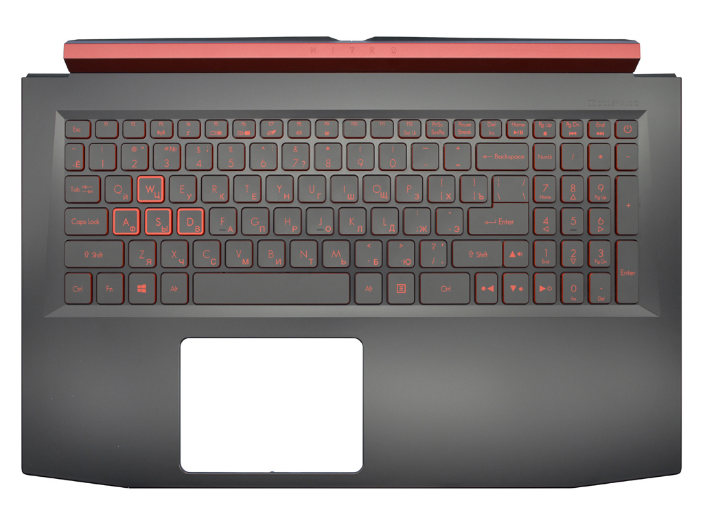 Клавиатура для ноутбука Acer Nitro 5 AN515-31 черная топ-панель