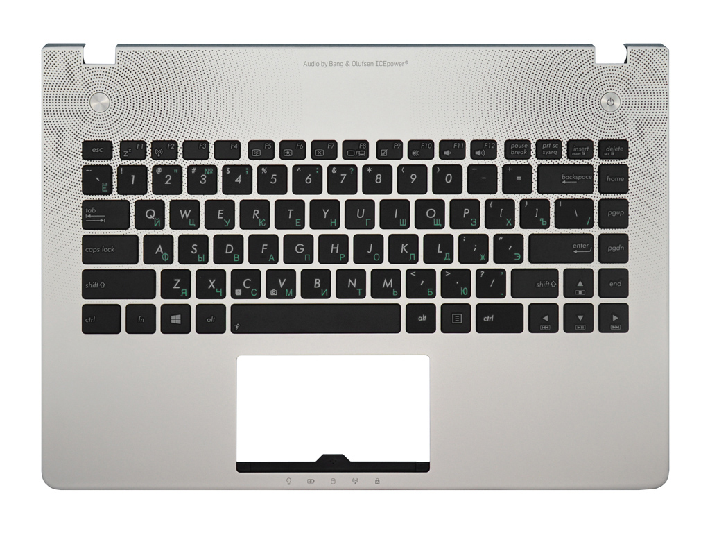 Клавиатура для ноутбука ASUS N46JV топ-панель серебро