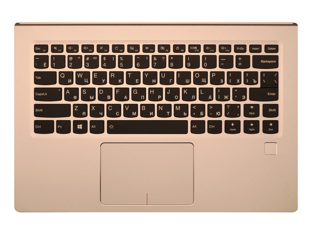 Клавиатура для ноутбука LENOVO Yoga 910-13IKB золотая топ-панель с подсветкой