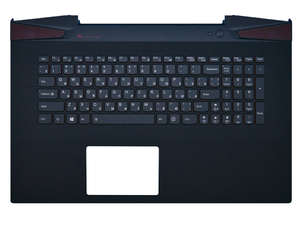 Клавиатура для ноутбука LENOVO IdeaPad Y70-70 черная топ-панель с подсветкой