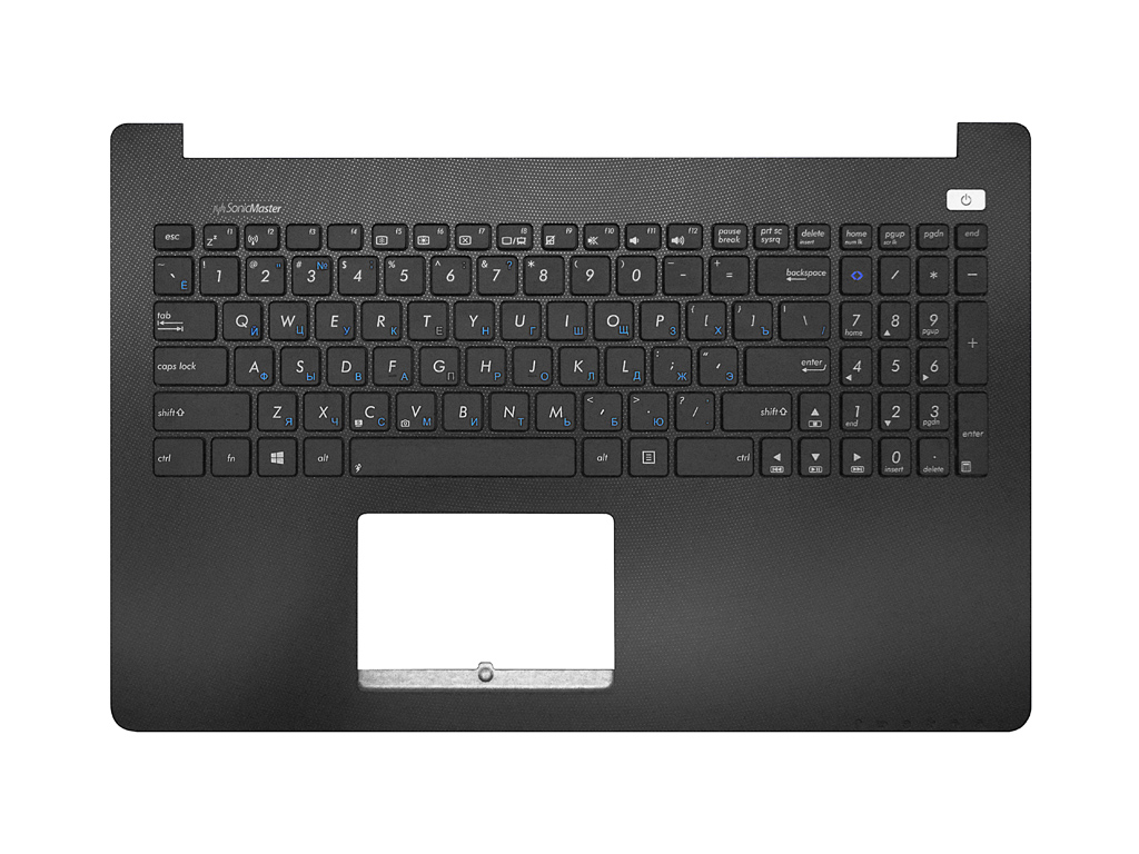 Клавиатура для ноутбука Asus X502 черная топ-панель