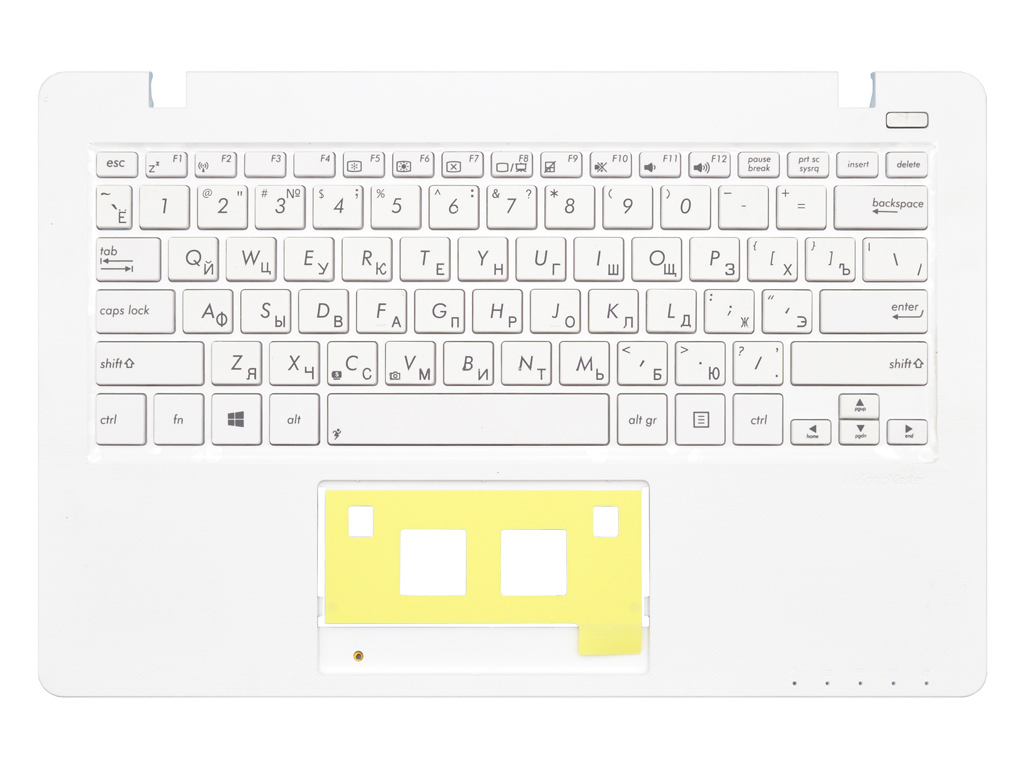Клавиатура для ноутбука ASUS X200 белая топ-панель