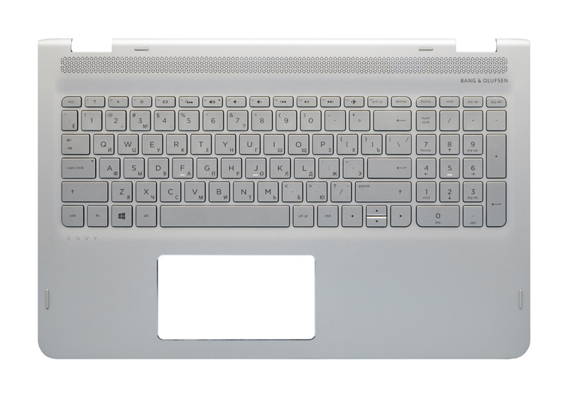 Клавиатура для ноутбука HP Envy x360 15-ar серебряная топ-панель