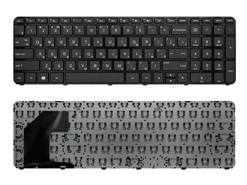 Клавиатура для ноутбука HP Pavilion SleekBook 15-b черная с рамкой