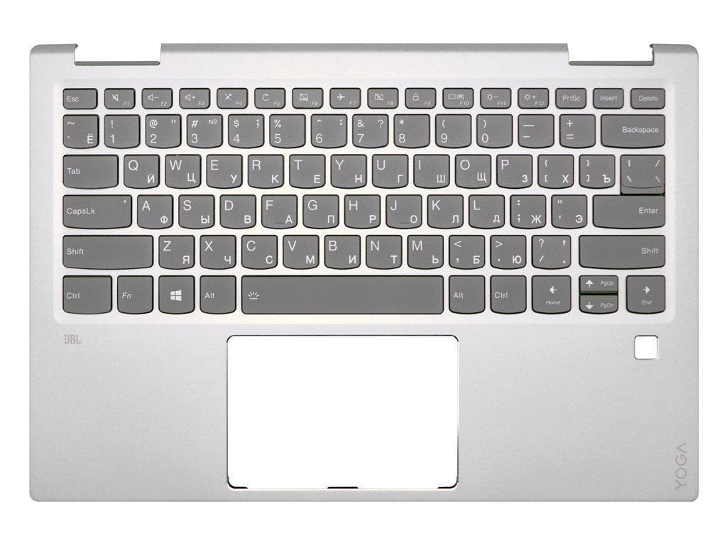 Клавиатура для ноутбука LENOVO Yoga 720-13IKB топ-панель серебро с подсветкой