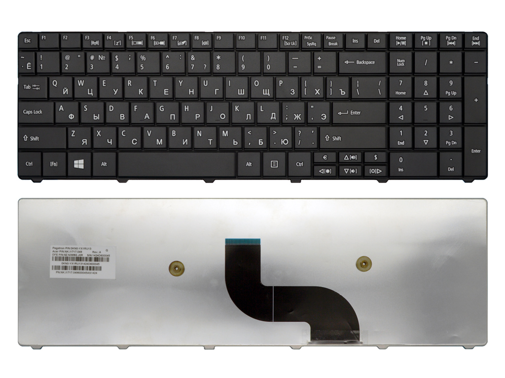 Клавиатура для ноутбука Acer Aspire E1-772G черная OV