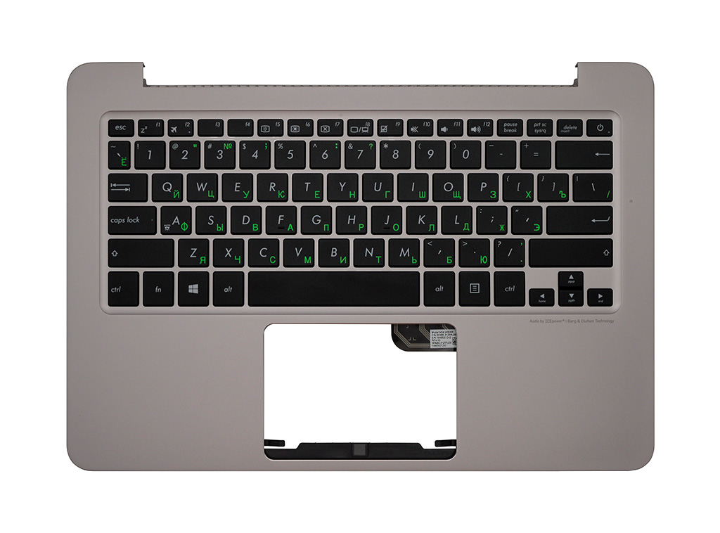 Клавиатура для ноутбука Asus ZenBook UX305L топ-панель серебро