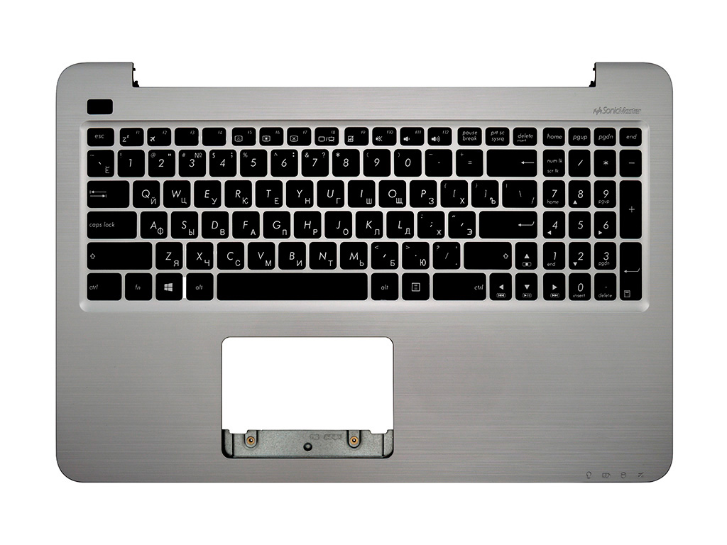 Клавиатура для ноутбука Asus F556UA топ-панель серебро
