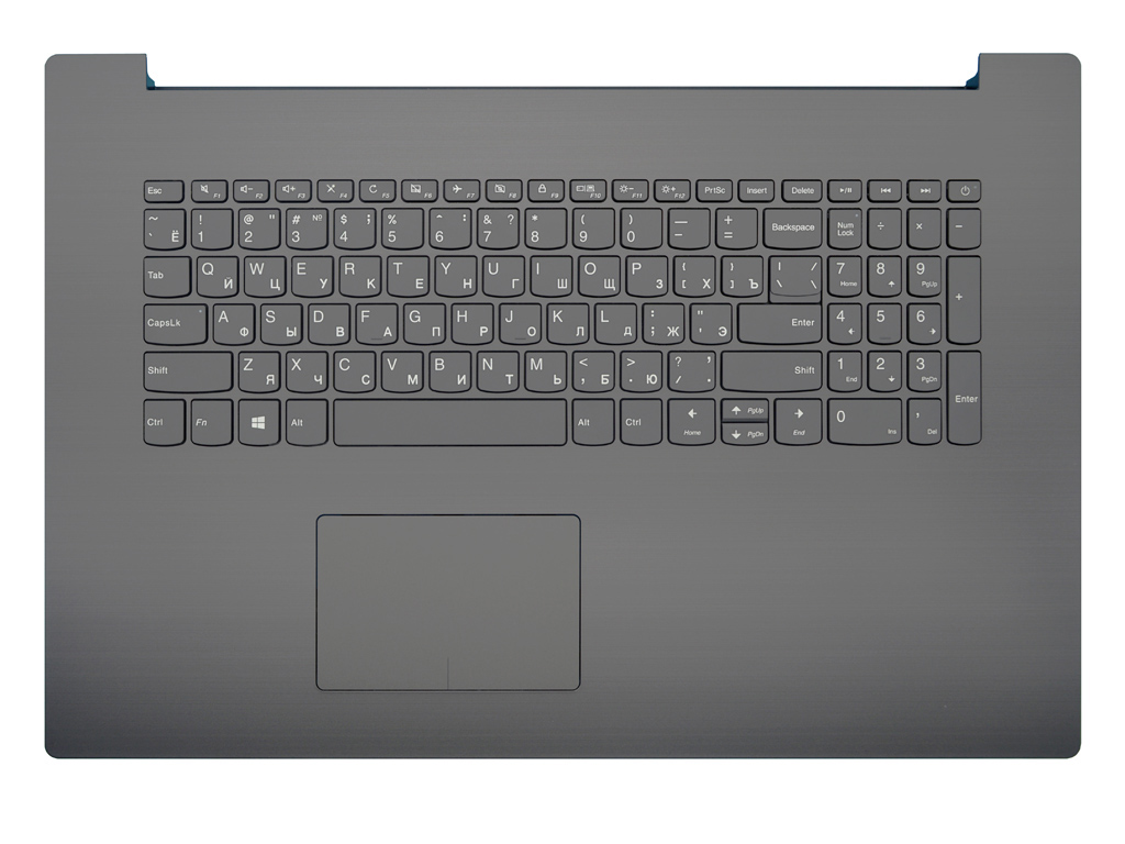 Клавиатура для ноутбука Lenovo IdeaPad 320-17AST серая топ-панель