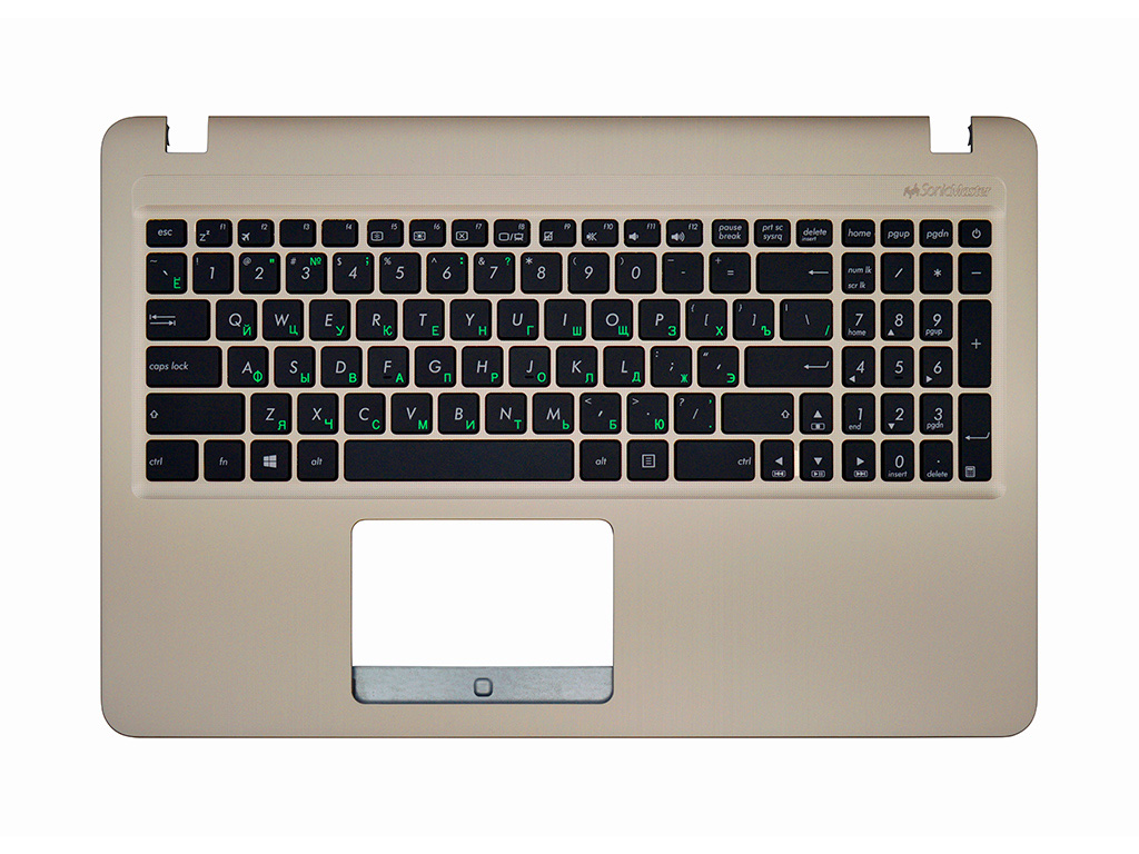 Клавиатура для ноутбука Asus X540NA золотая топ-панель