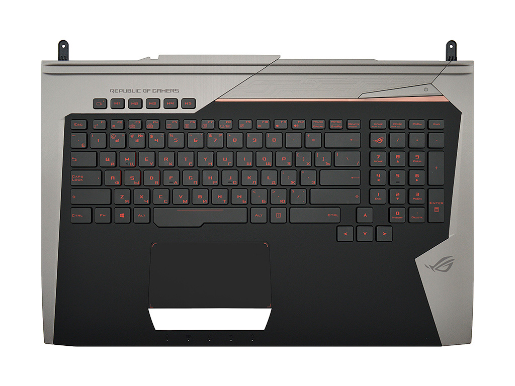 Клавиатура для ноутбука Asus ROG G752VS черная топ-панель
