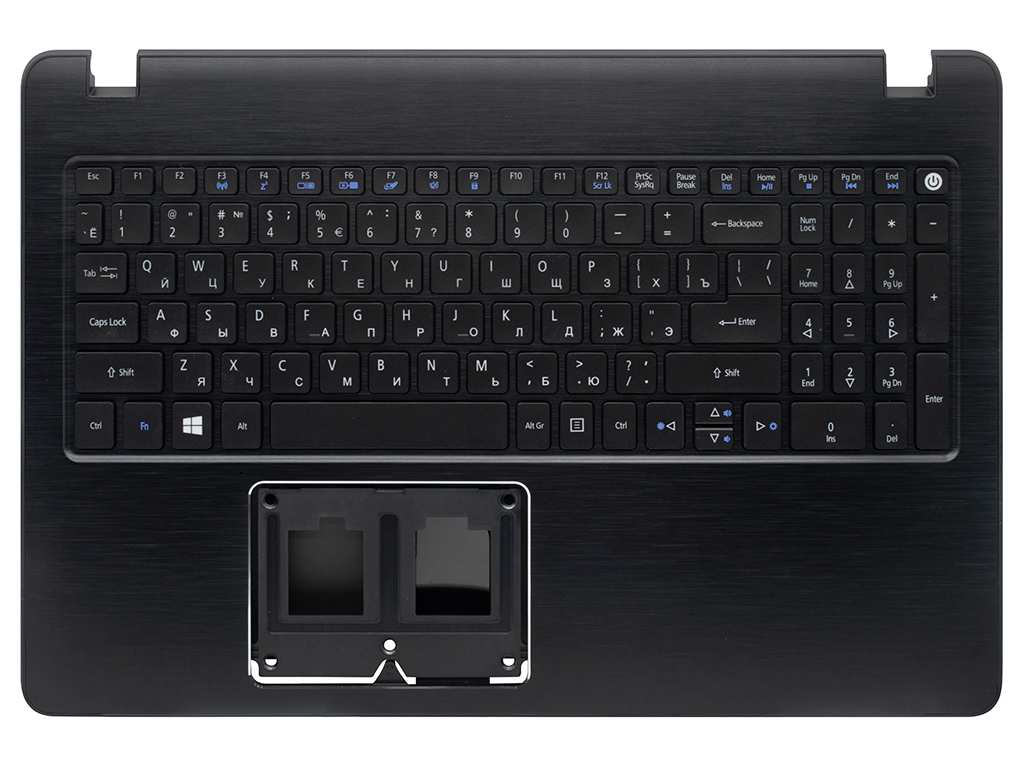 Клавиатура для ноутбука Acer Aspire F5-573G черная топ-панель с подсветкой